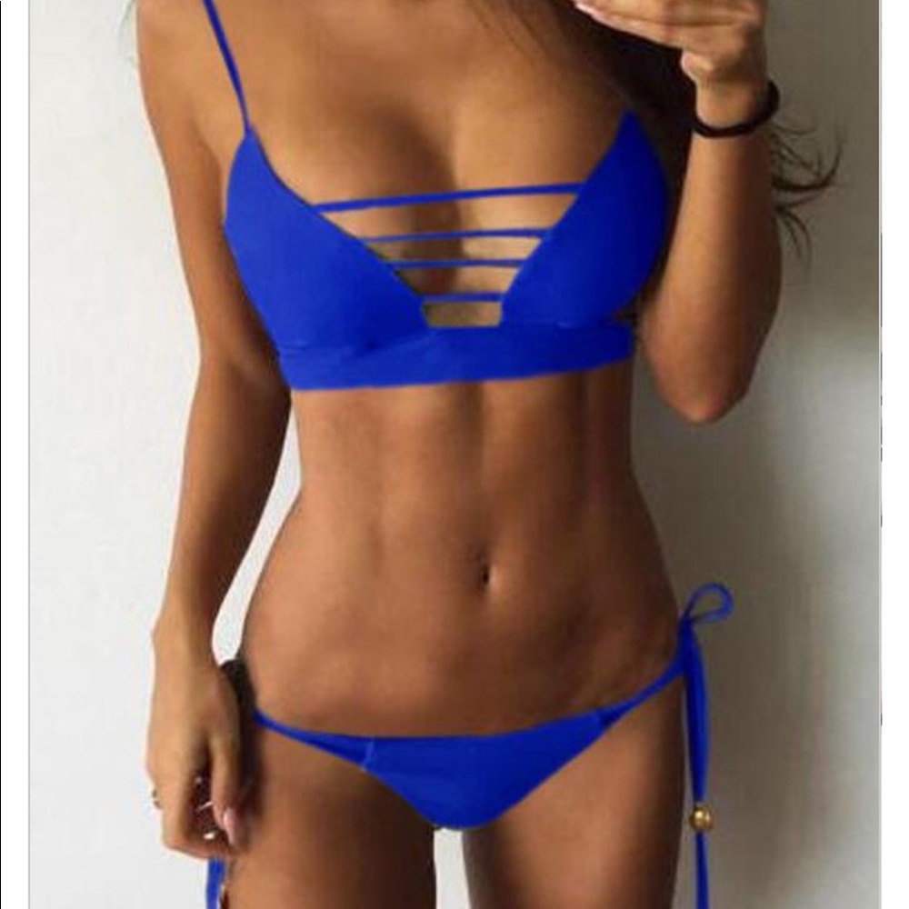 Royal Blue strappy swimsuit